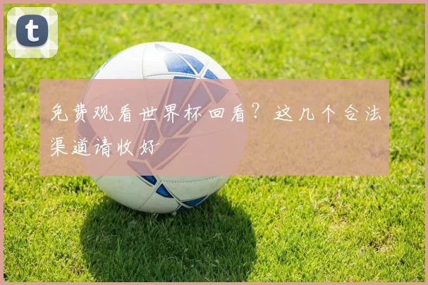 免费观看世界杯回看？这几个合法渠道请收好